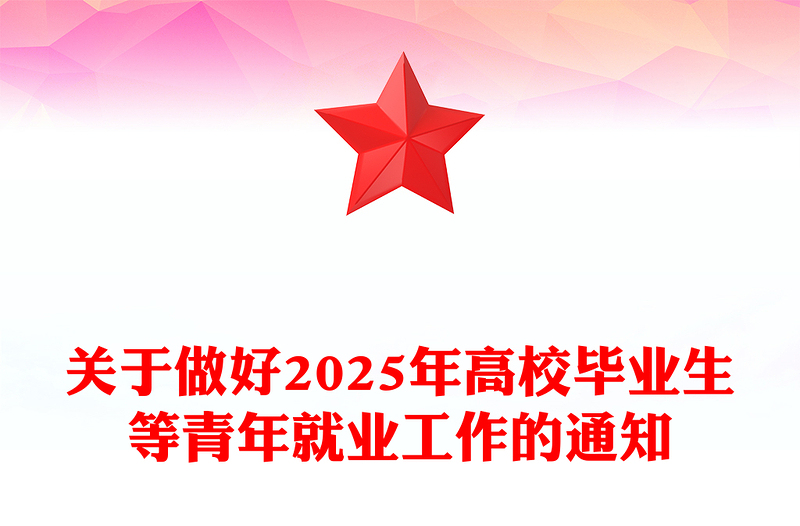 关于做好2025年高校毕业生等青年就业工作的通知PPT课件(讲稿)
