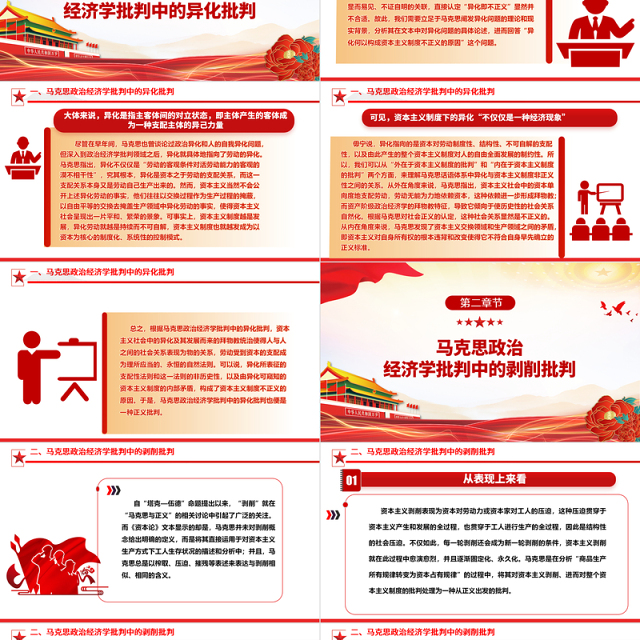 从三重维度解读马克思政治经济学的批判性ppt华美风马克思政治经济学专题党课课件