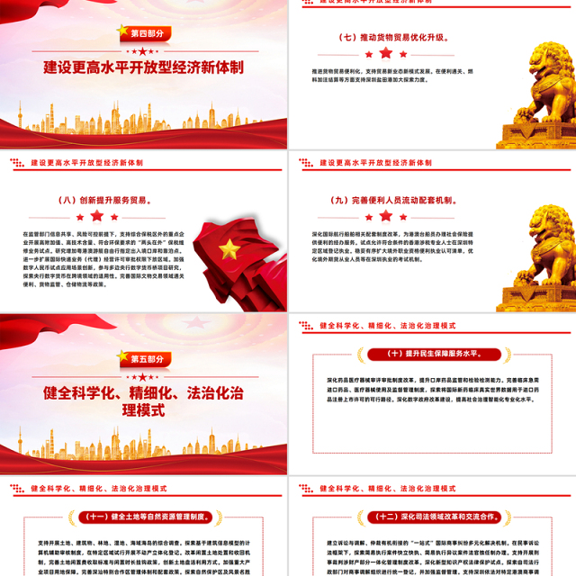 精美大气关于深入推进深圳综合改革试点深化改革创新扩大开放的意见PPT课件下载