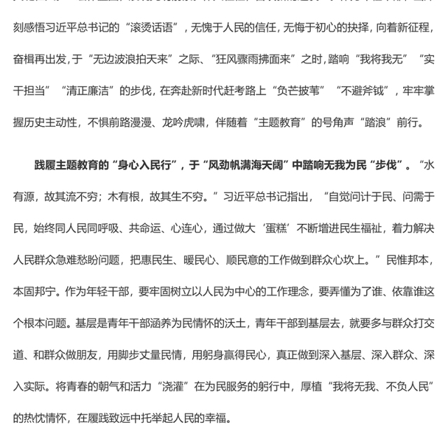 吹响“主题教育”号角 肩鸿任钜“踏浪”前行(主题教育心得体会)