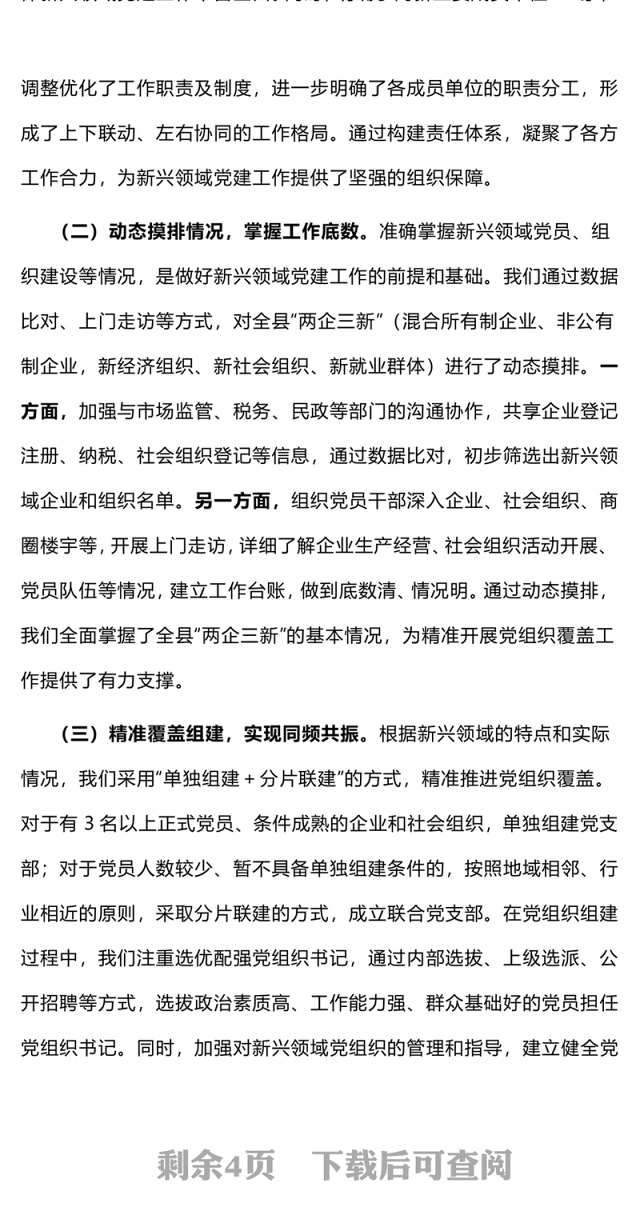 红色精美新兴领域党建工作汇报PPT模板(讲稿)