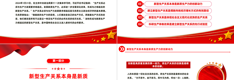 形成与新质生产力相适应的新型生产关系PPT简洁风深入学习新质生产力课件模板