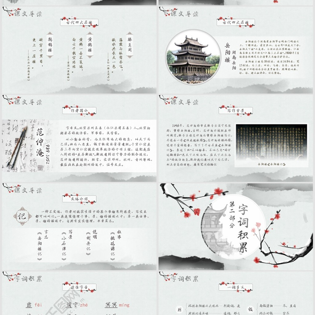 人教版初八年级语文岳阳楼记PPT课件
