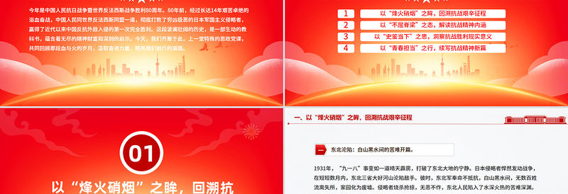 抗战胜利80周年青年党课PPT以史为鉴明志砥砺青春奋进课件