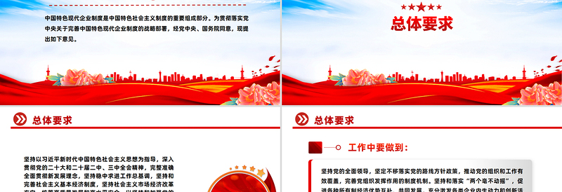 红色简洁关于完善中国特色现代企业制度的意见PPT课件