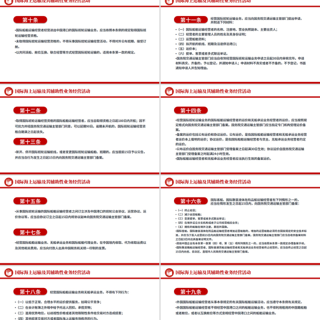 2025《中华人民共和国国际海运条例》PPT法律法规课件下载