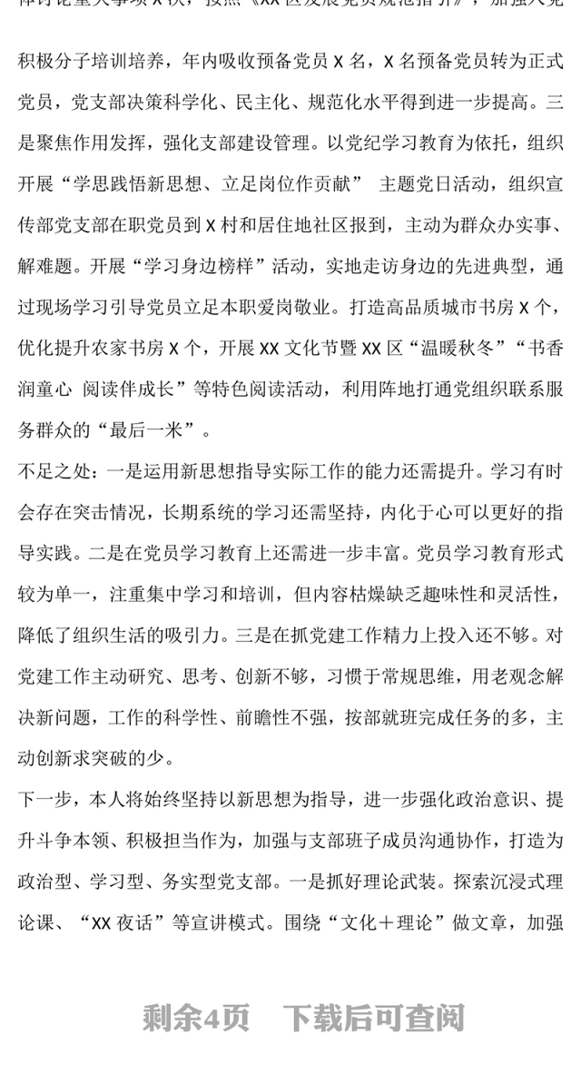 2024年度抓基层党建述职报告