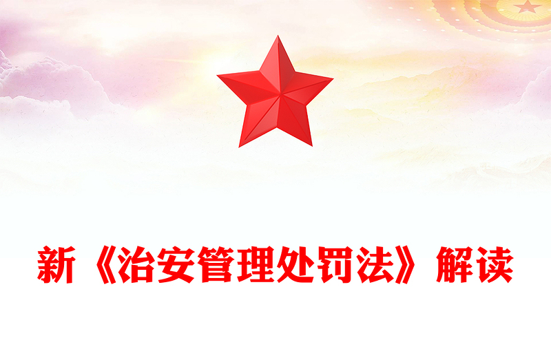 简洁大气新《治安管理处罚法》解读PPT课件(讲稿)