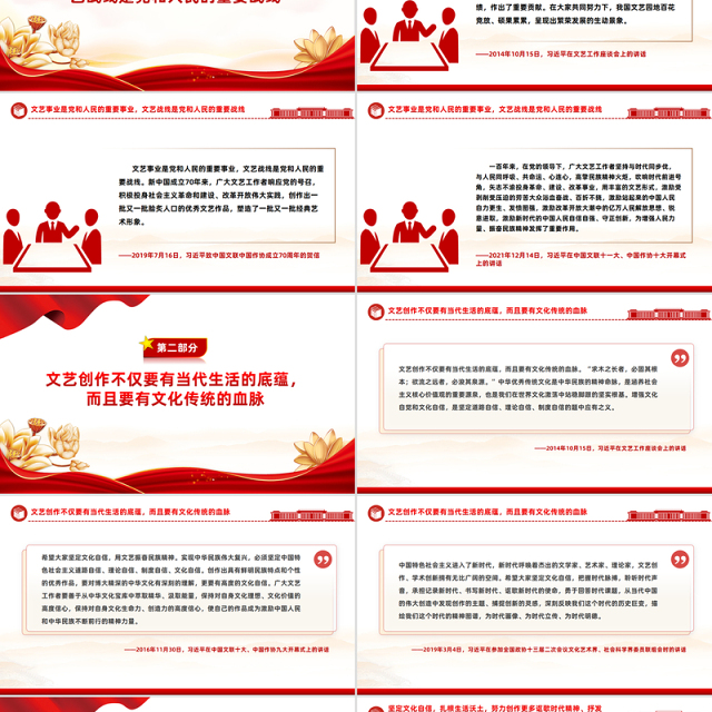 党政风坚定文化自信扎根生活沃土PPT总书记部分相关重要论述课件