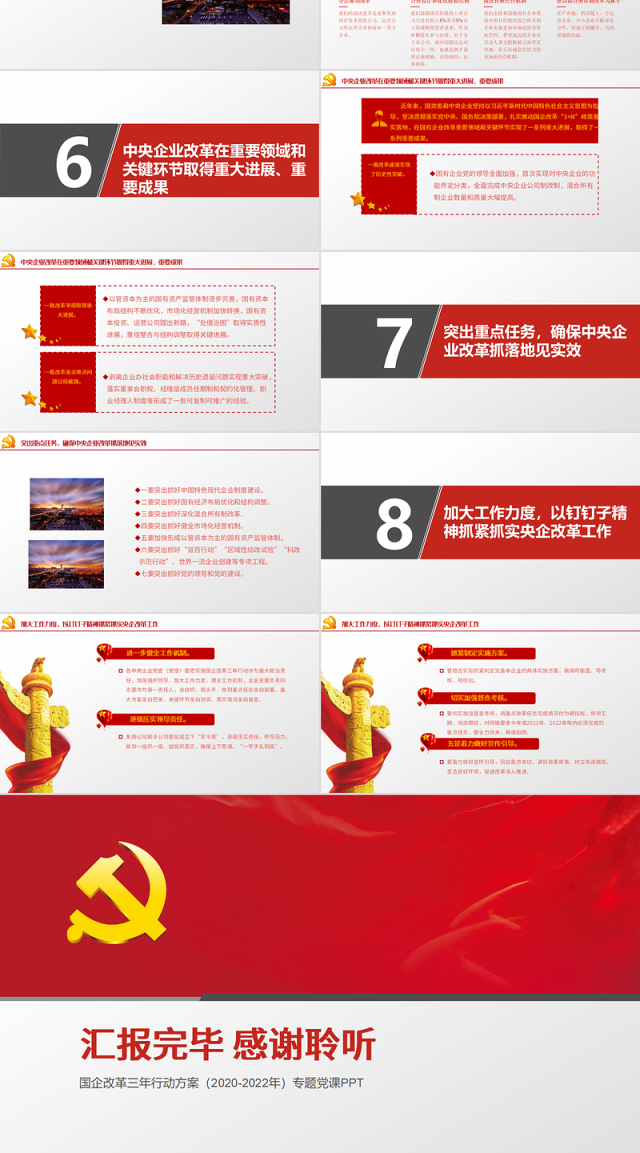 简洁严肃国企改革三年行动方案2020-2022专题国企党课PPT
