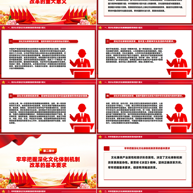 党政风关于深化文化体制机制改革PPT党课下载