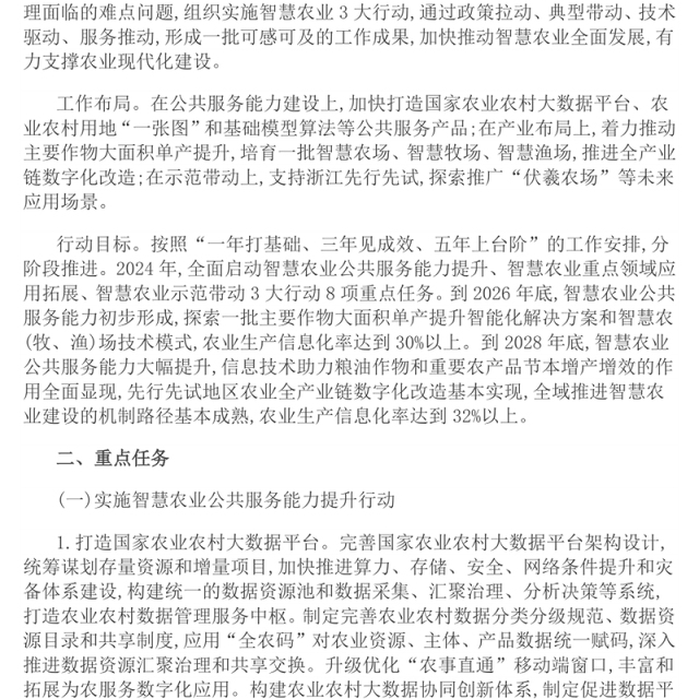 全国智慧农业行动计划(2024—2028年)PPT绿色精美三农课件(讲稿)