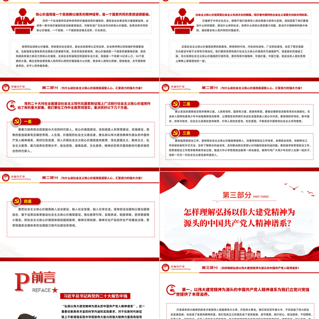 2023党二十大报告学习辅导百问(第62—69问)关于中国式现代化PPT大气精美风党员干部学习教育专题党课课件模板