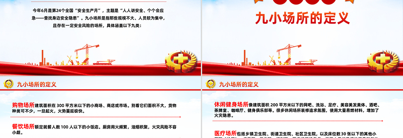 精美实用九小场所消防安全PPT全国安全生产月宣传课件下载