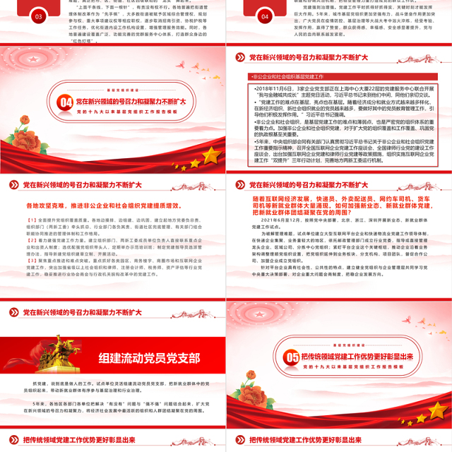 2022建强战斗堡垒夯实执政之基PPT红色精美党的十九大以来党的基层组织建设工作总结党建党课课件