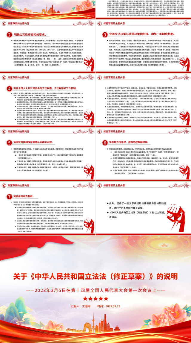 2023关于《中华人民共和国立法法(修正草案)》的说明PPT精美简洁国家立法制度学习课件