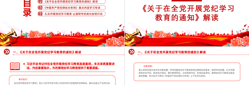 2024党纪学习教育PPT大气简洁集中性党纪教育专题微党课