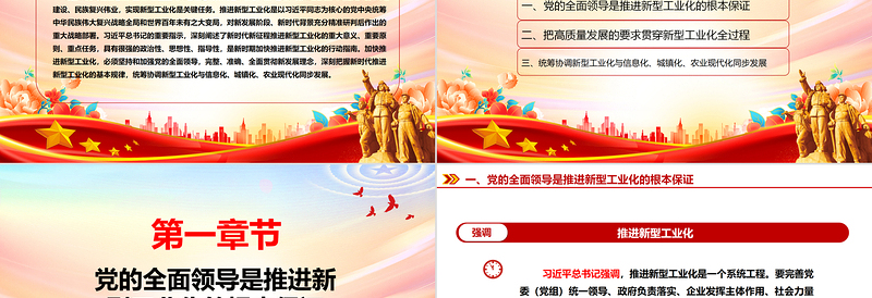 2023深刻把握推进新型工业化的基本规律ppt红色精美风加快推进新型工业化党组织党支部学习培训党课课件