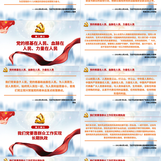 如何走好新时代党的群众路线PPT党员干部学习教育专题党课课件