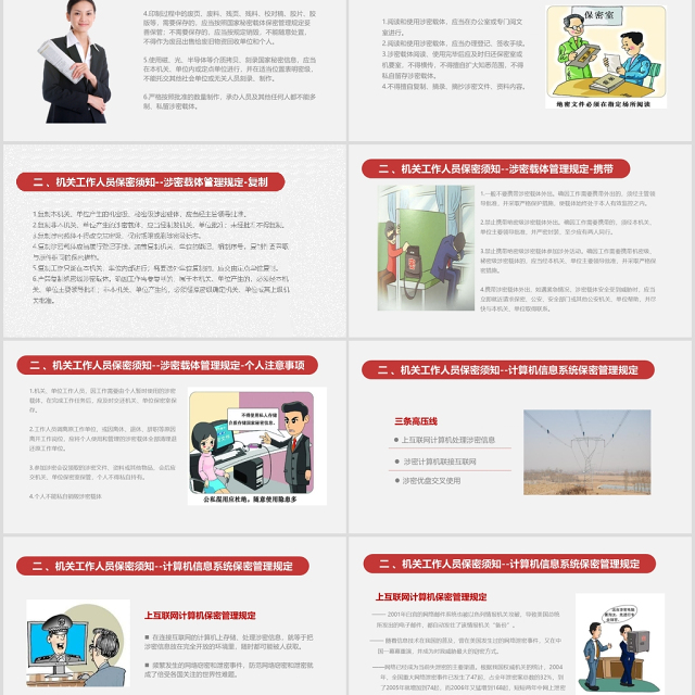 保密警示教育课保密知识培训ppt模板