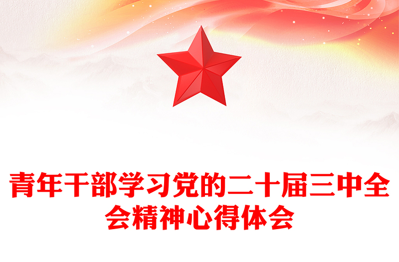 青年干部学习党的二十届三中全会精神心得体会