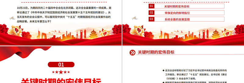 简洁大气未来五年怎么干PPT党的二十届四中全会擘画发展蓝图课件