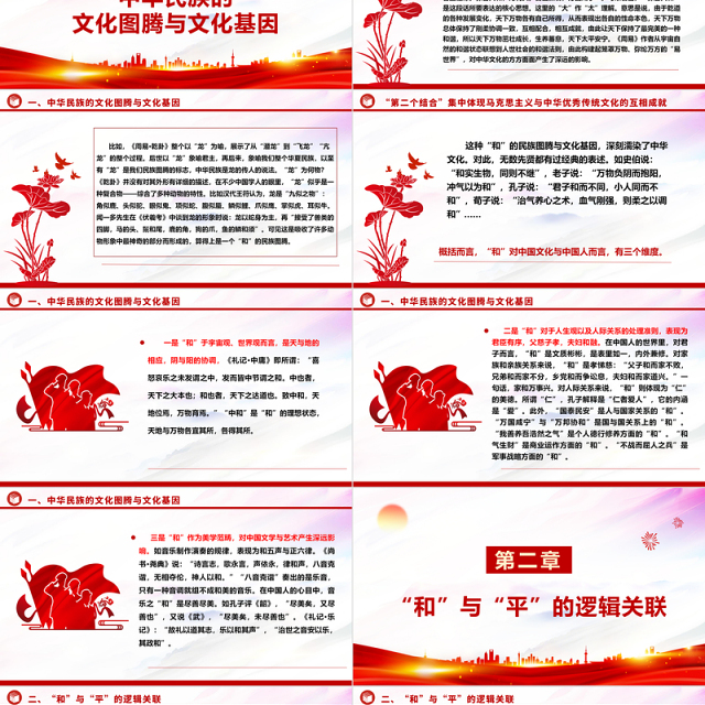 2023和平性为何是中华民族的文化基因ppt精美大气深入学习中华文明的突出特性和平性专题党课教育课件