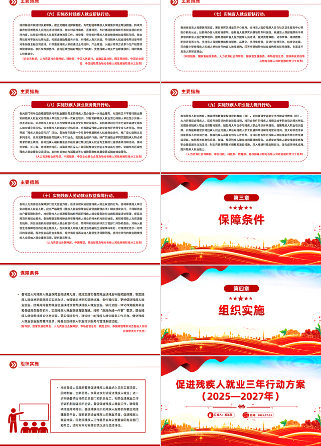《促进残疾人就业三年行动方案(2025—2027年)》PPT课件下载