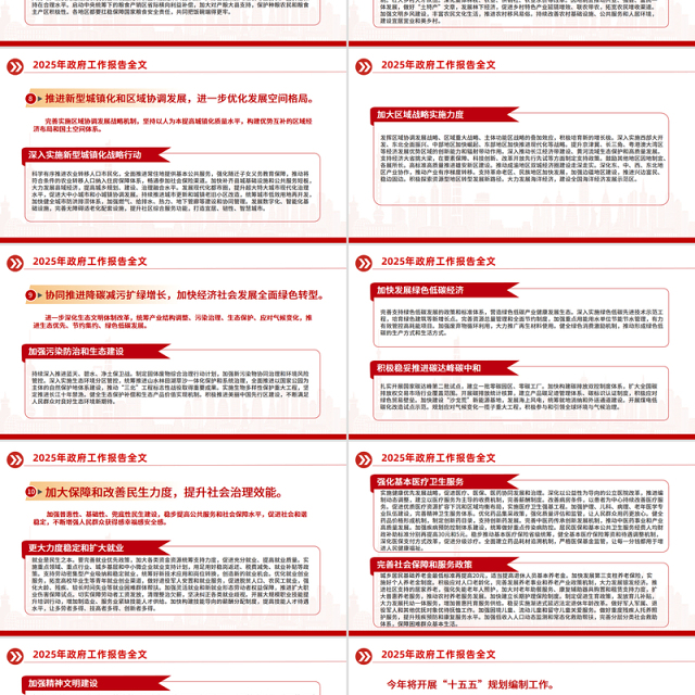 2025政府工作报告全文PPT党政风聚焦两会关注民生主题党课下载
