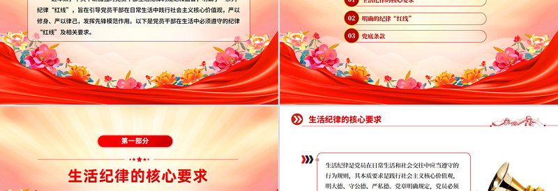 精品党员干部生活中的纪律“红线”PPT纪律教育党课课件