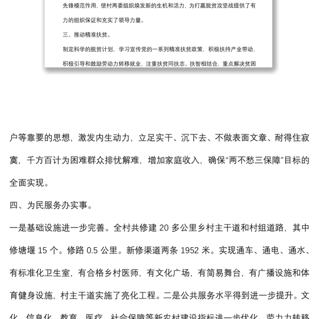 驻村帮扶队第一书记工作总结