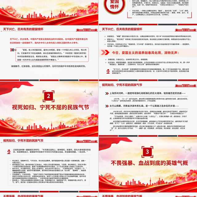 全民族抗战爆发88周年纪念日PPT弘扬伟大抗战精神汇聚民族复兴力量课件