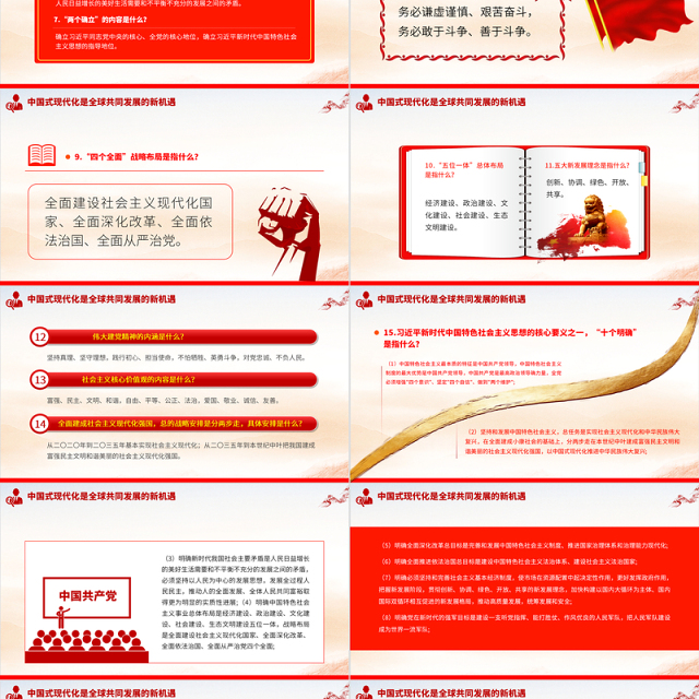 第二批主题教育应知应会知识点汇总PPT简洁风主题教育知识问答党员学习教育专题课件