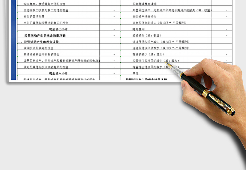 2021年自动生成现金流量表模板