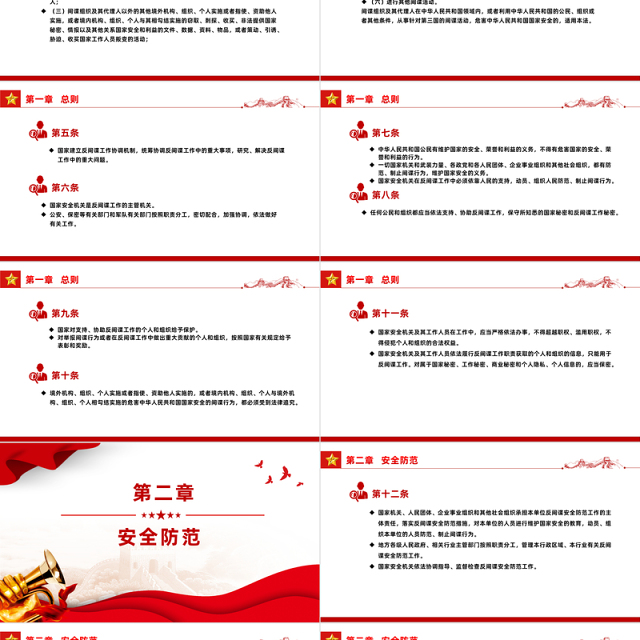 深入学习《反间谍法》PPT党政风党课课件下载