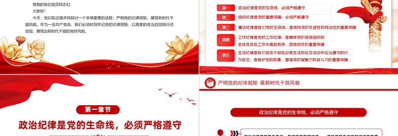 2024严明党的纪律规矩展新时代干部风貌PPT党政风党纪学习教育课件
