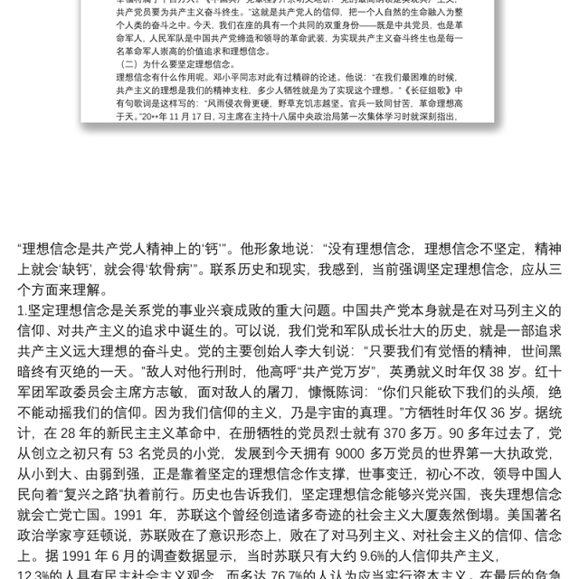 坚定理想信念做对党忠诚为党尽责的合格党员