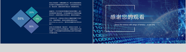 2018蓝色科技风区块链通用ppt模板