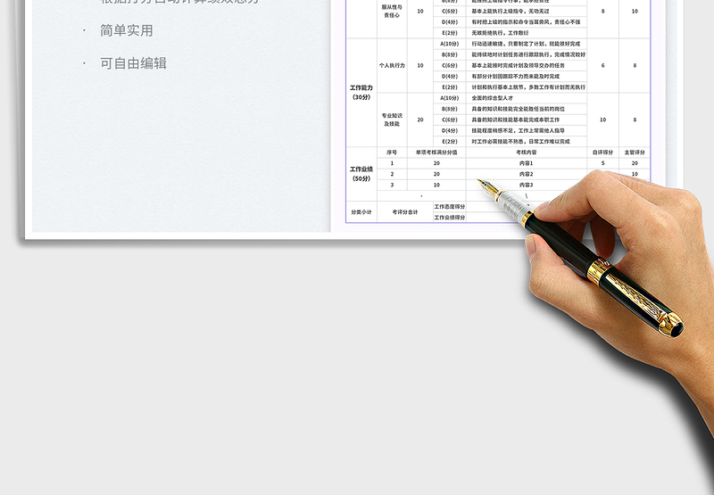2023年终绩效考核表免费下载