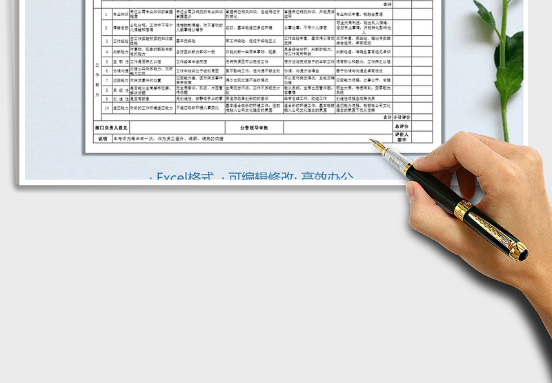 2021年员工岗位能力评价表