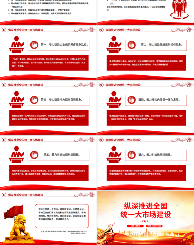 党政风纵深推进全国统一大市场建设PPT专题课件