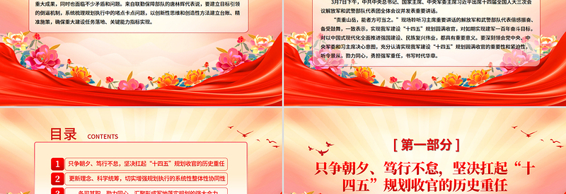 两会报道关于落实高质量发展要求如期完成既定目标任务PPT党课