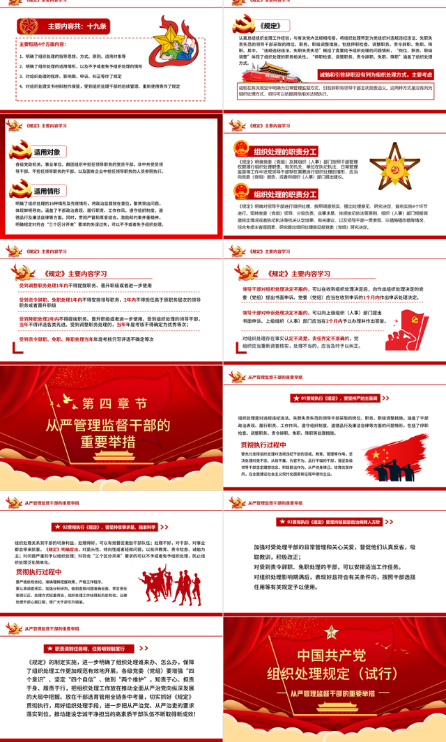 2021学习中国共产党组织处理规定(试行)主要内容PPT模板
