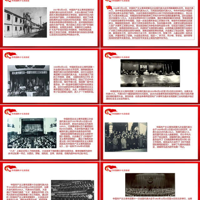 2025五四青年节PPT共青团的光辉历史基础知识历史事件团史学习课件
