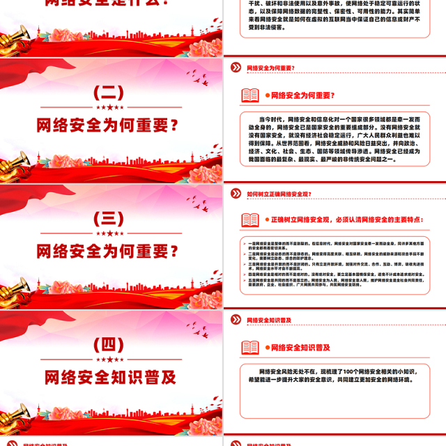 精美简洁网络安全知识PPT2024年国家网络安全宣传周科普