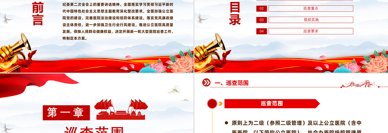 一文读懂大型医院巡查工作方案PPT大气简洁公立医院党建课件