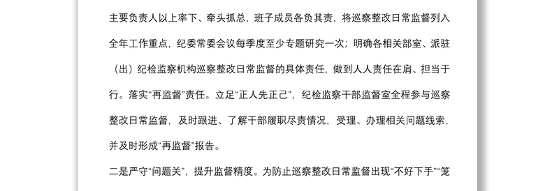贯彻落实巡视整改和成果运用工作汇报