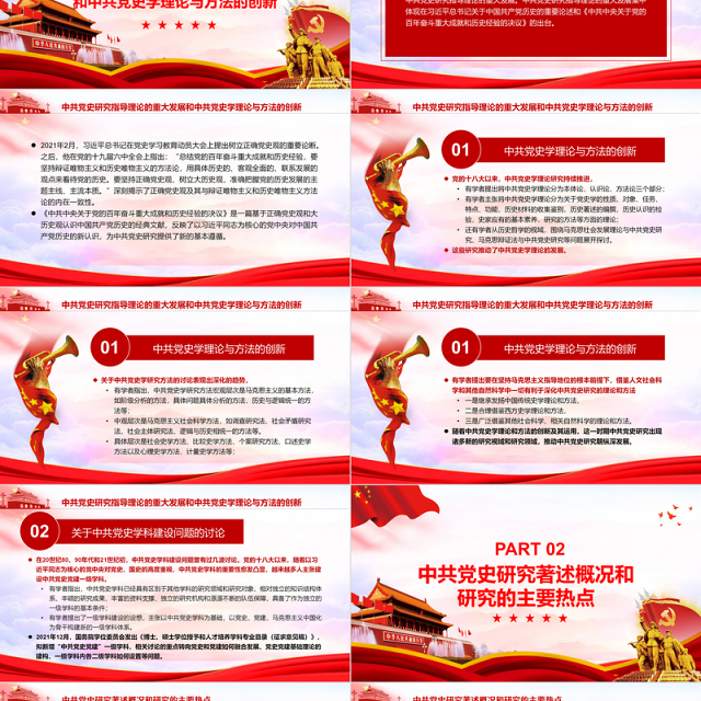 党的十八大以来中共党史研究述评PPT党政风党员干部学习教育专题党课