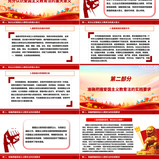 深化爱国主义教育 凝聚强国复兴力量ppt实用党建风爱国主义教育专题党课课件