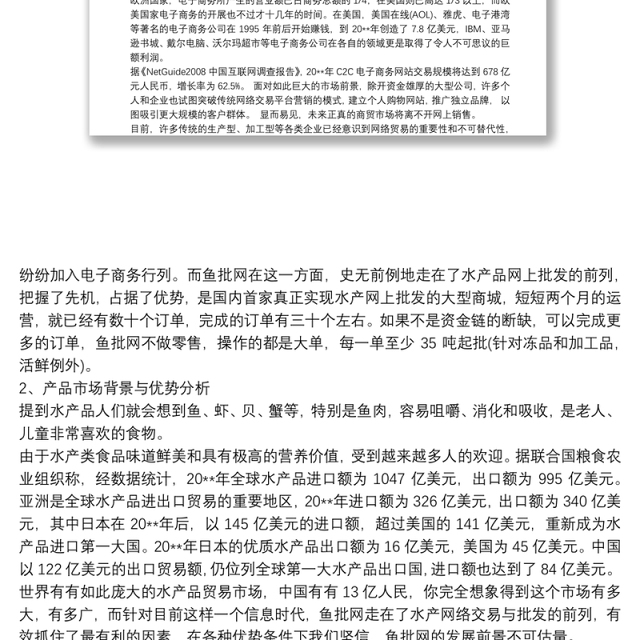 商业策划书 商业计划书